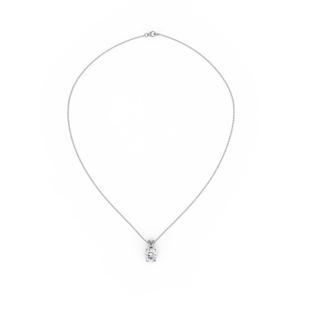 0.75ct Long Cushion Lab Diamond Pendant