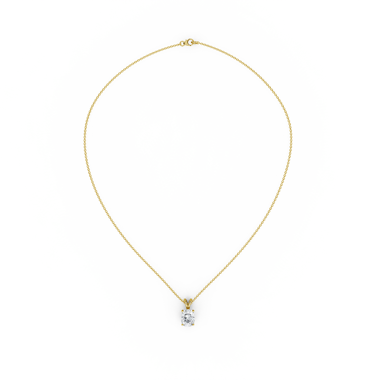 0.50ct Long Cushion Lab Diamond Pendant