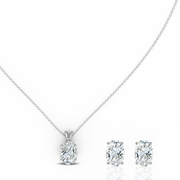 0.50ct Oval Lab-Grown Diamond Pendant set