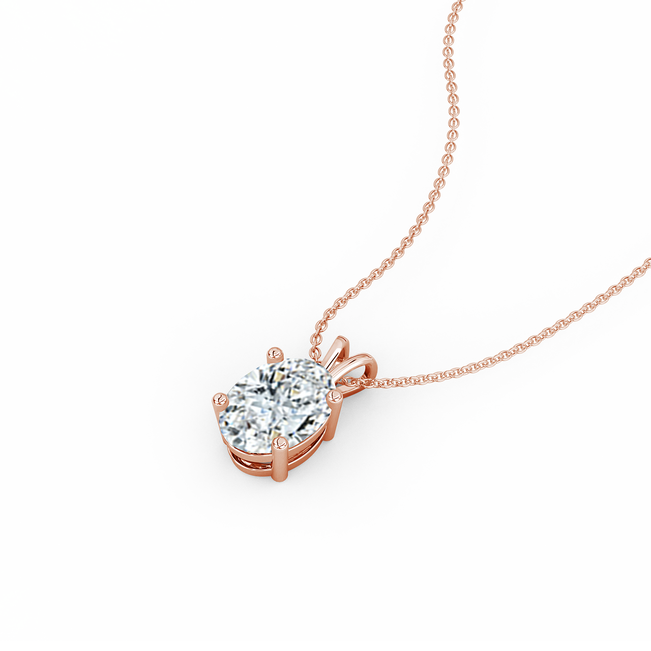 0.75ct Oval Lab Diamond Pendant