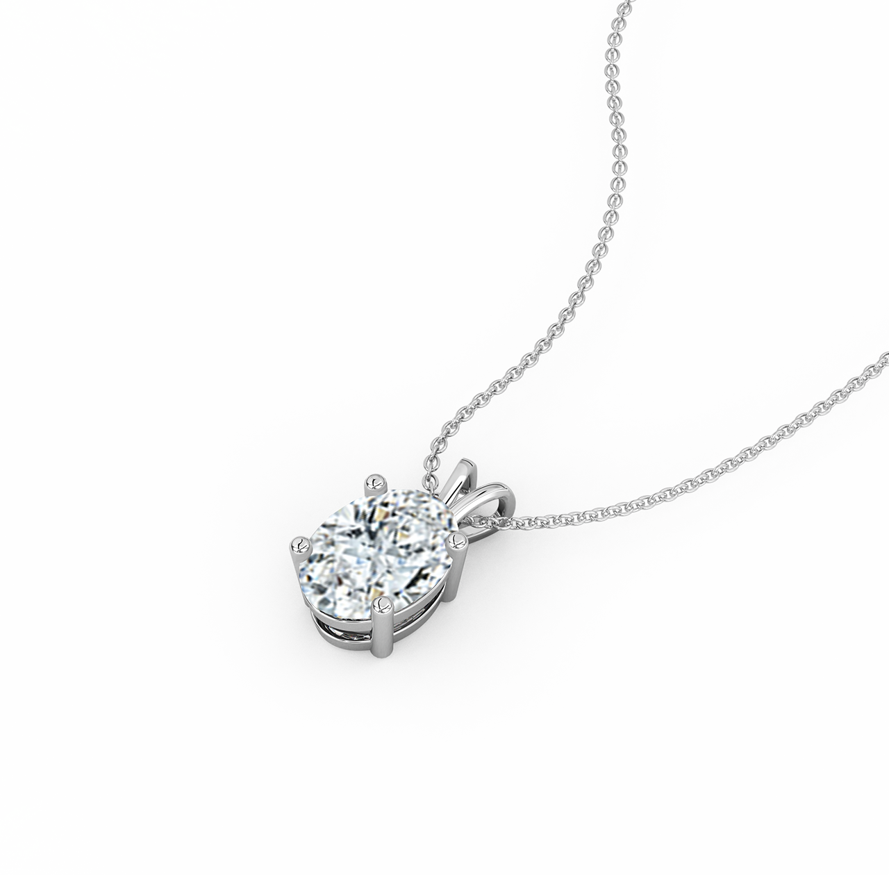 0.50ct Oval Lab Diamond Pendant