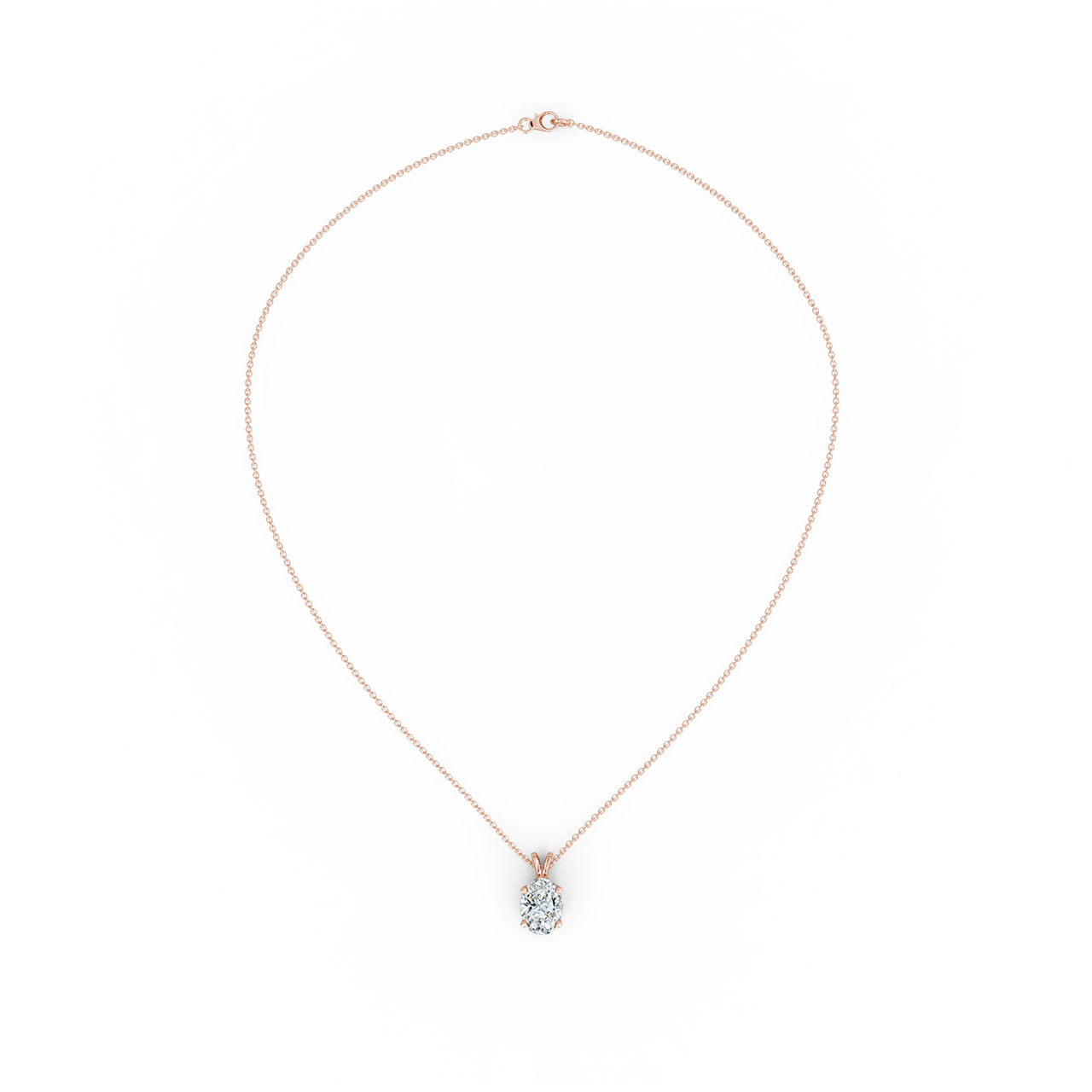 0.75ct Oval Lab Diamond Pendant
