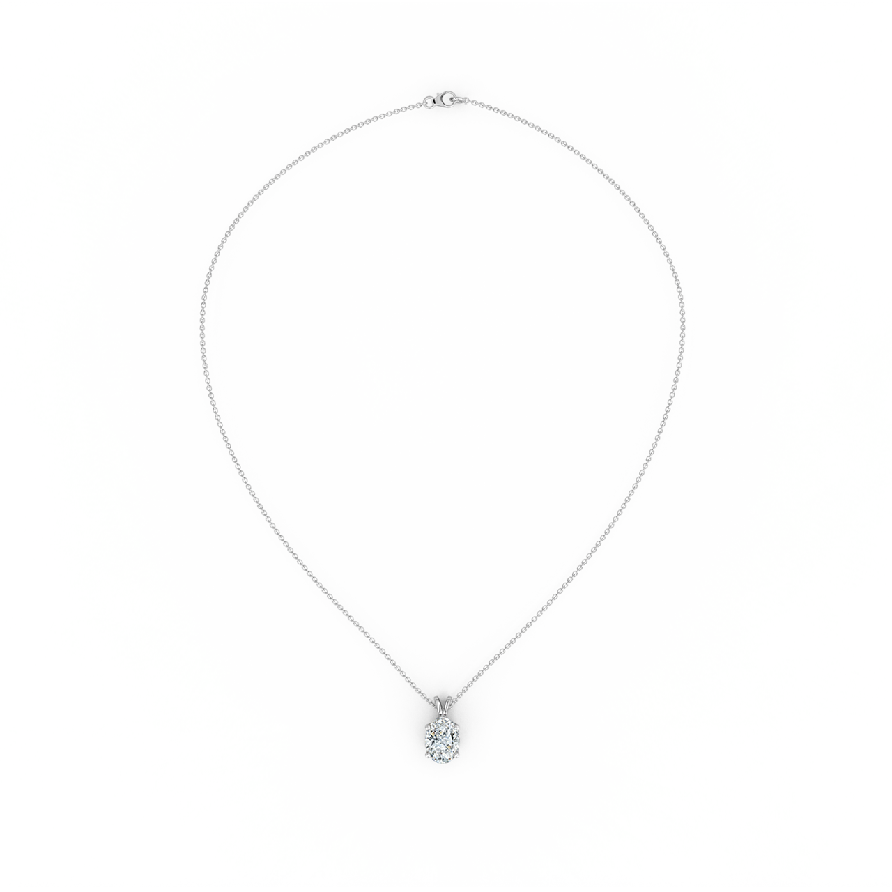 0.50ct Oval Lab Diamond Pendant