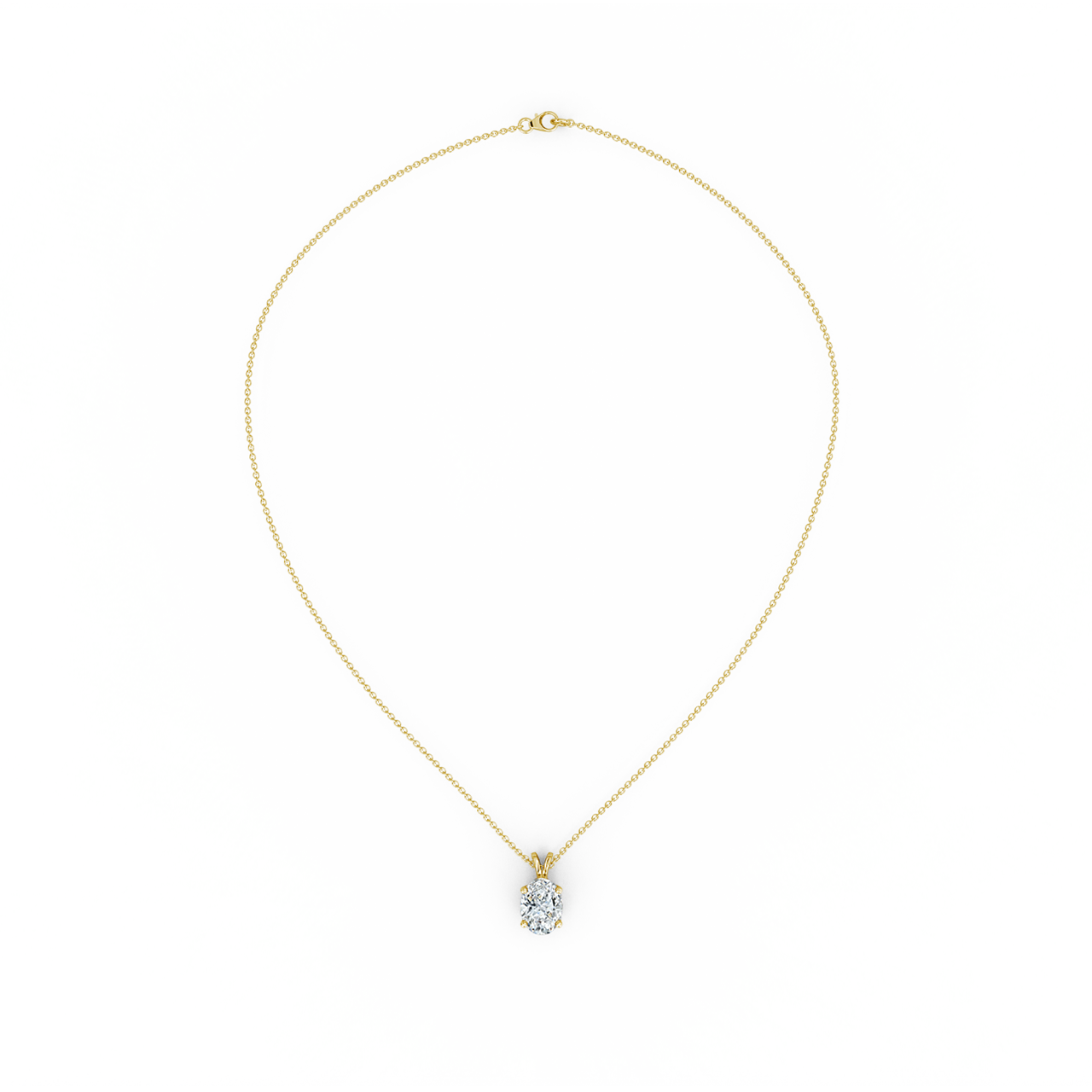 0.75ct Oval Natural Diamond Pendant
