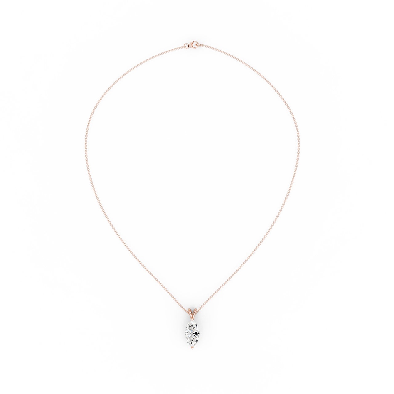 0.50ct Marquise Lab Diamond Pendant