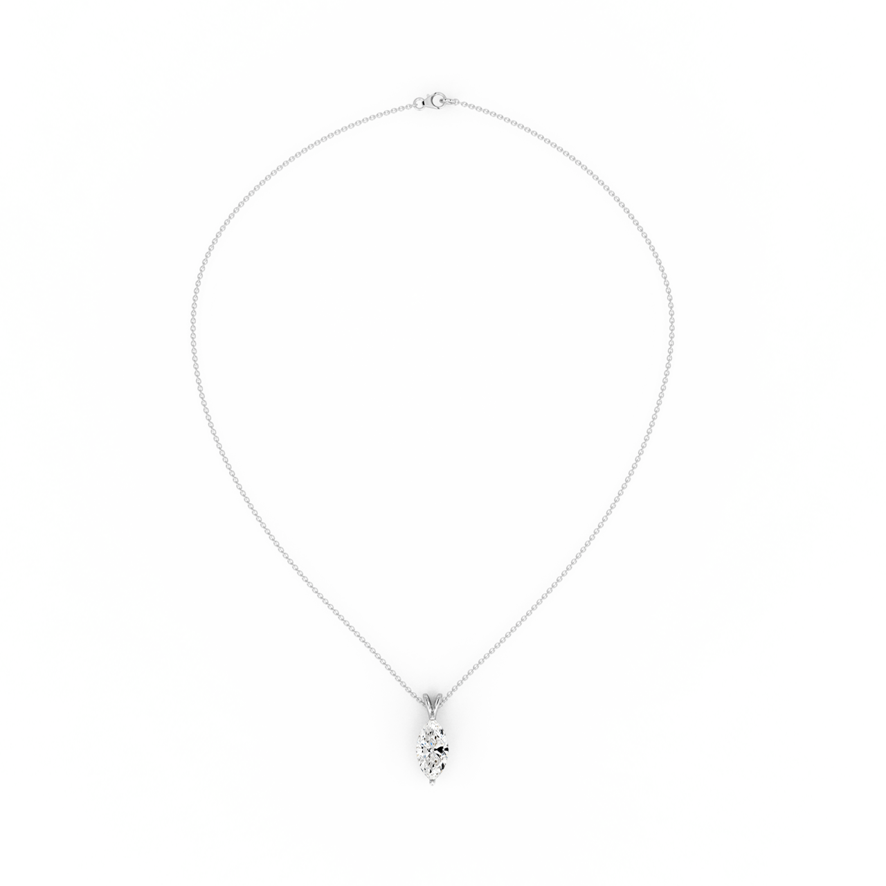 0.75ct Marquise Natural Diamond Pendant