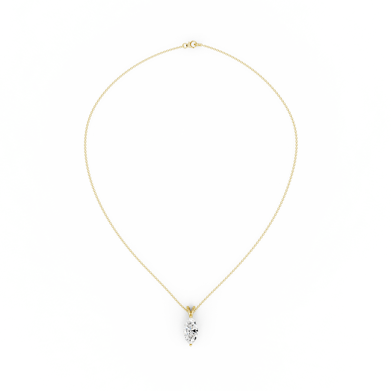 0.75ct Marquise Lab Diamond Pendant