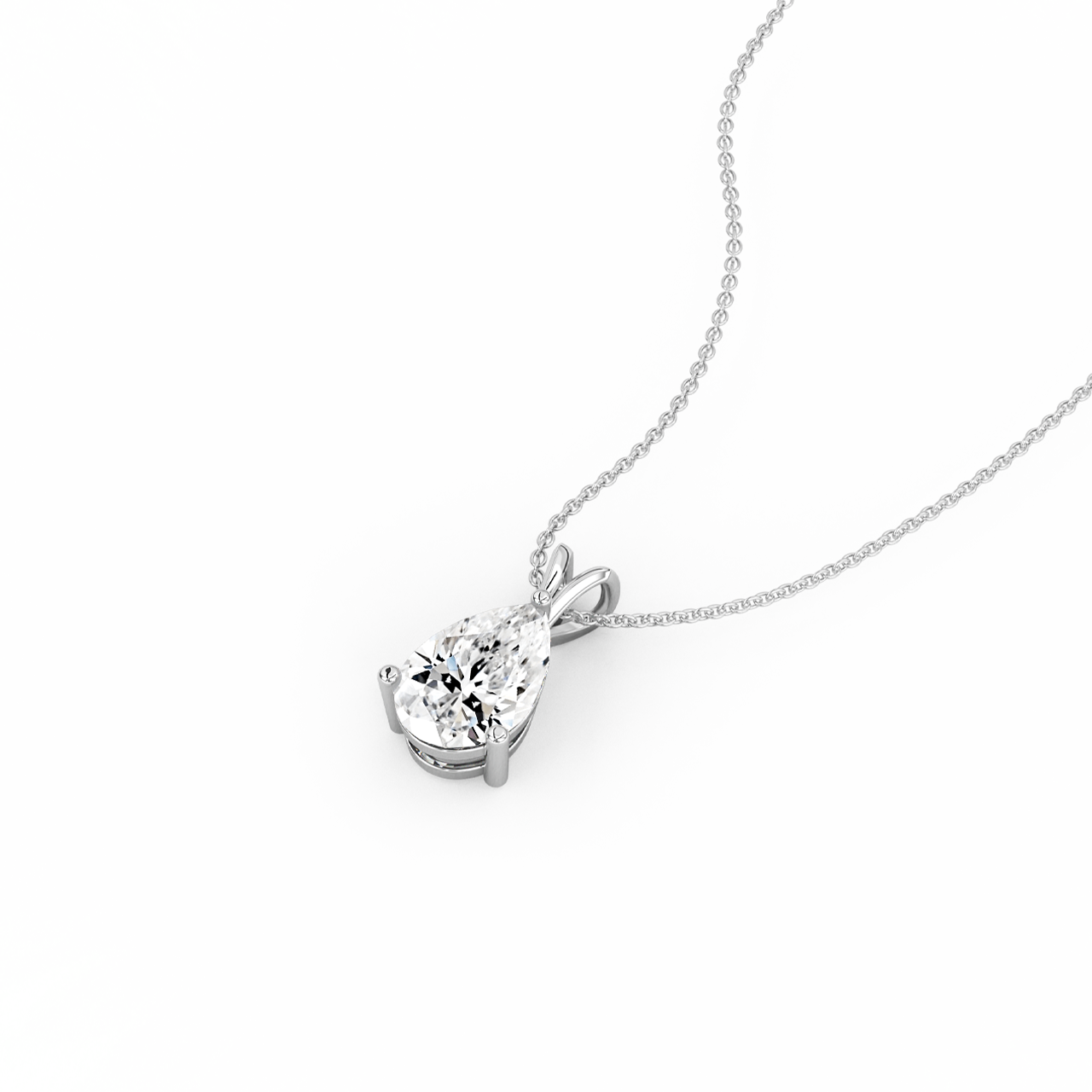 0.50ct Pear Lab Diamond Pendant