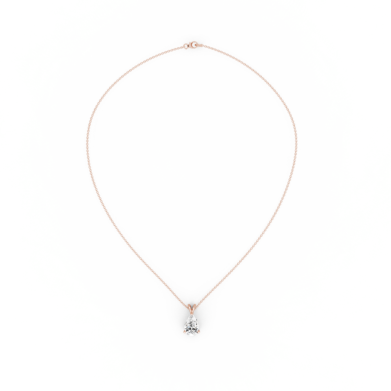 0.75ct Pear Lab Diamond Pendant