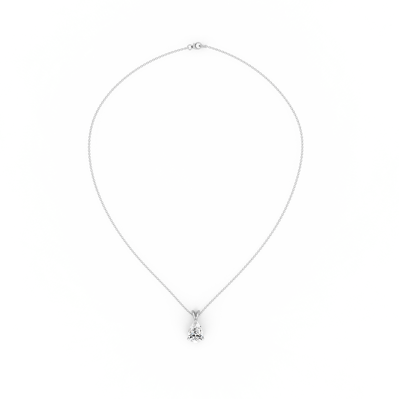 0.50ct Pear Lab Diamond Pendant