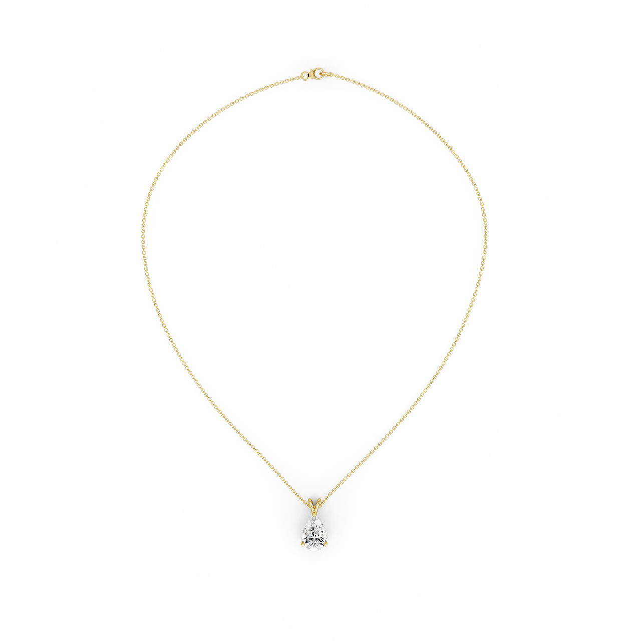 0.75ct Pear Natural Diamond Pendant
