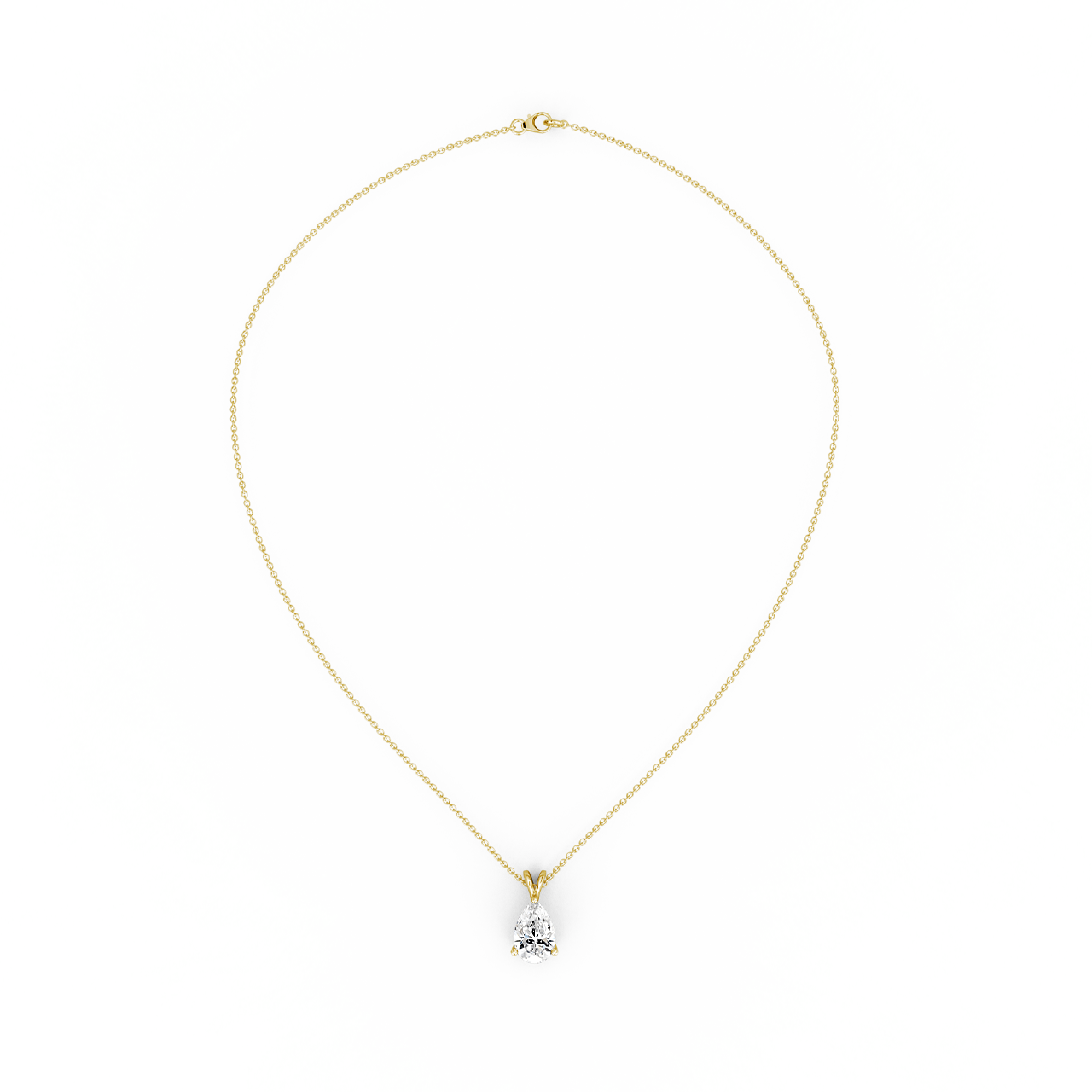 1.00ct Pear Lab Diamond Pendant