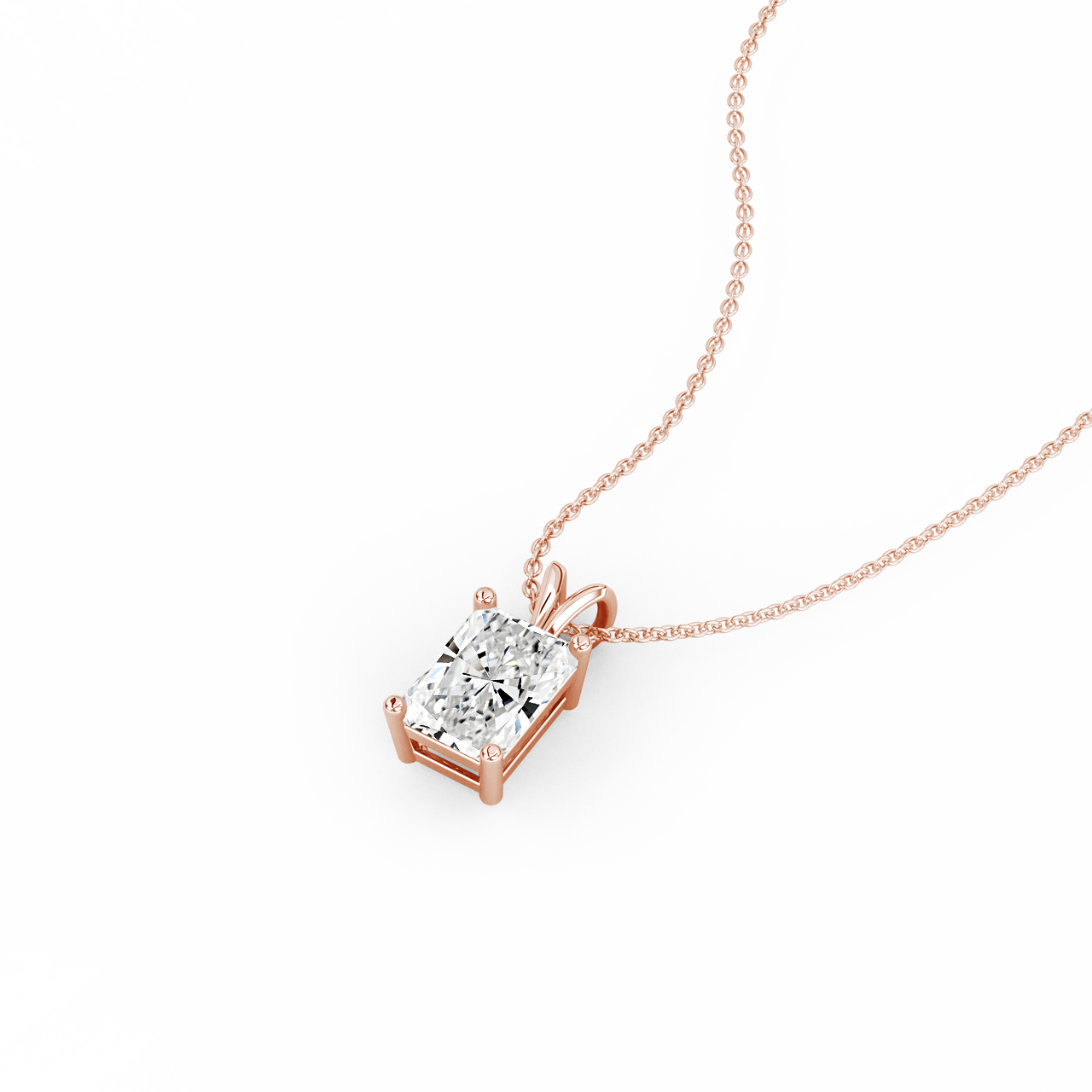 0.75ct Radiant Lab Diamond Pendant
