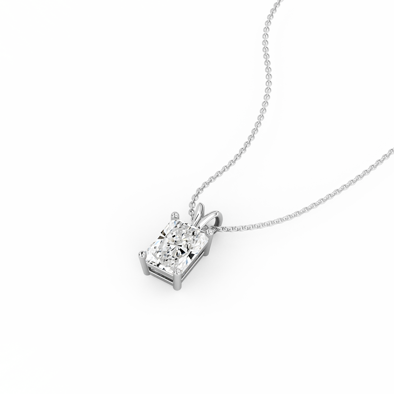 0.50ct Radiant Lab Diamond Pendant
