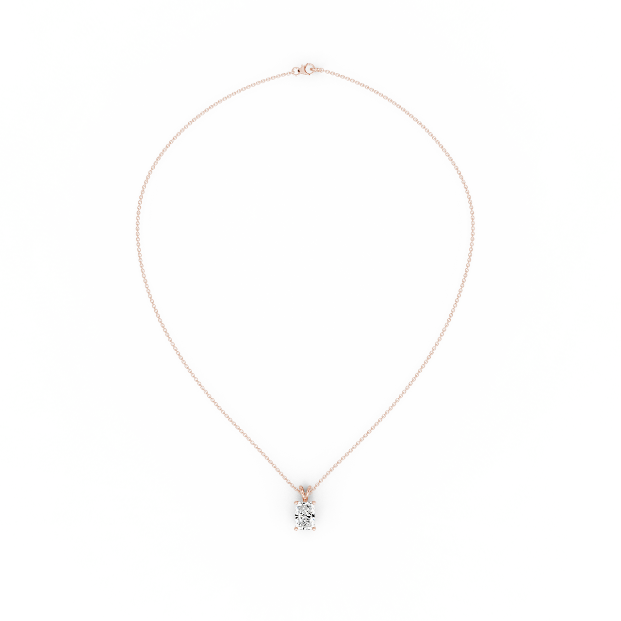 0.75ct Radiant Lab Diamond Pendant