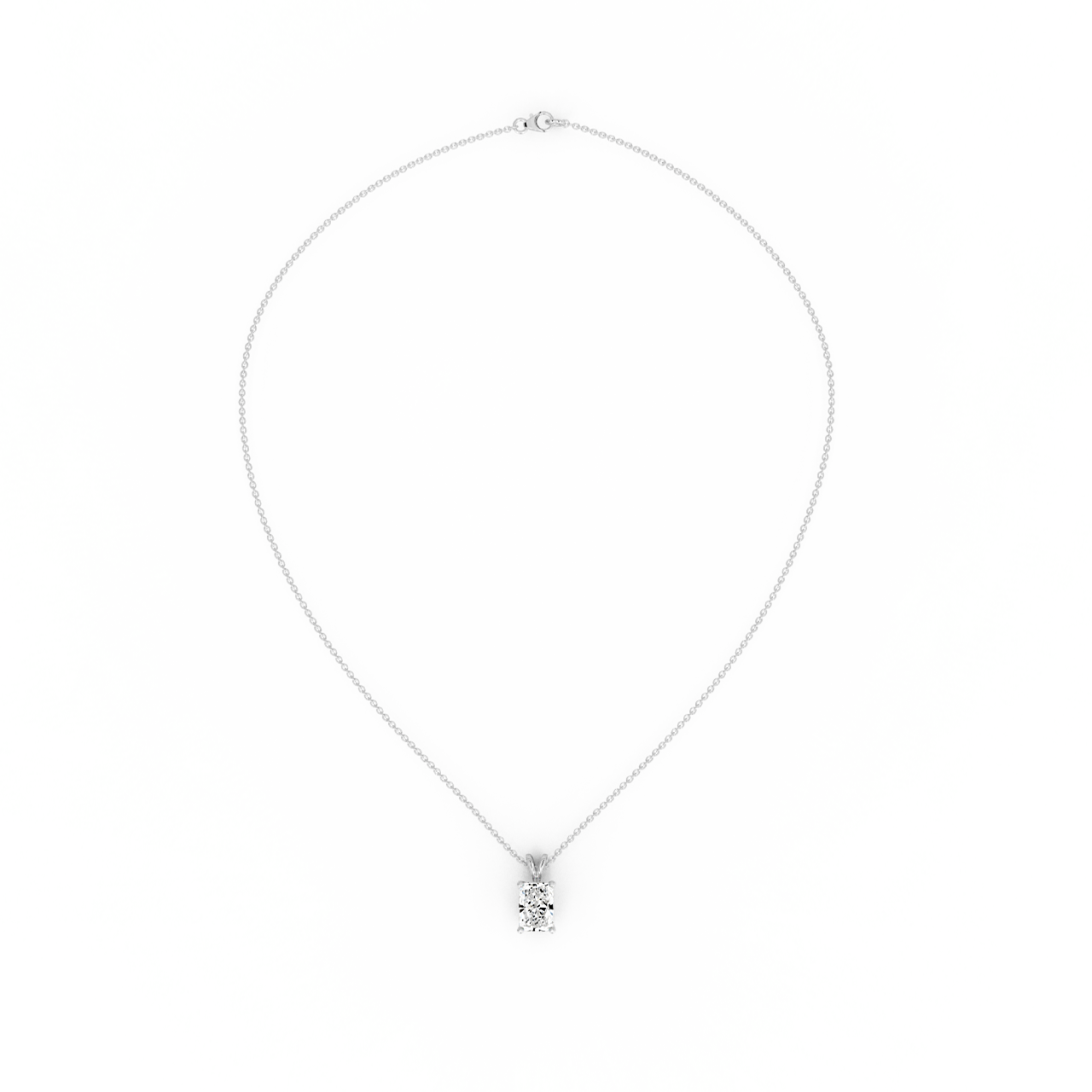 0.50ct Radiant Lab Diamond Pendant