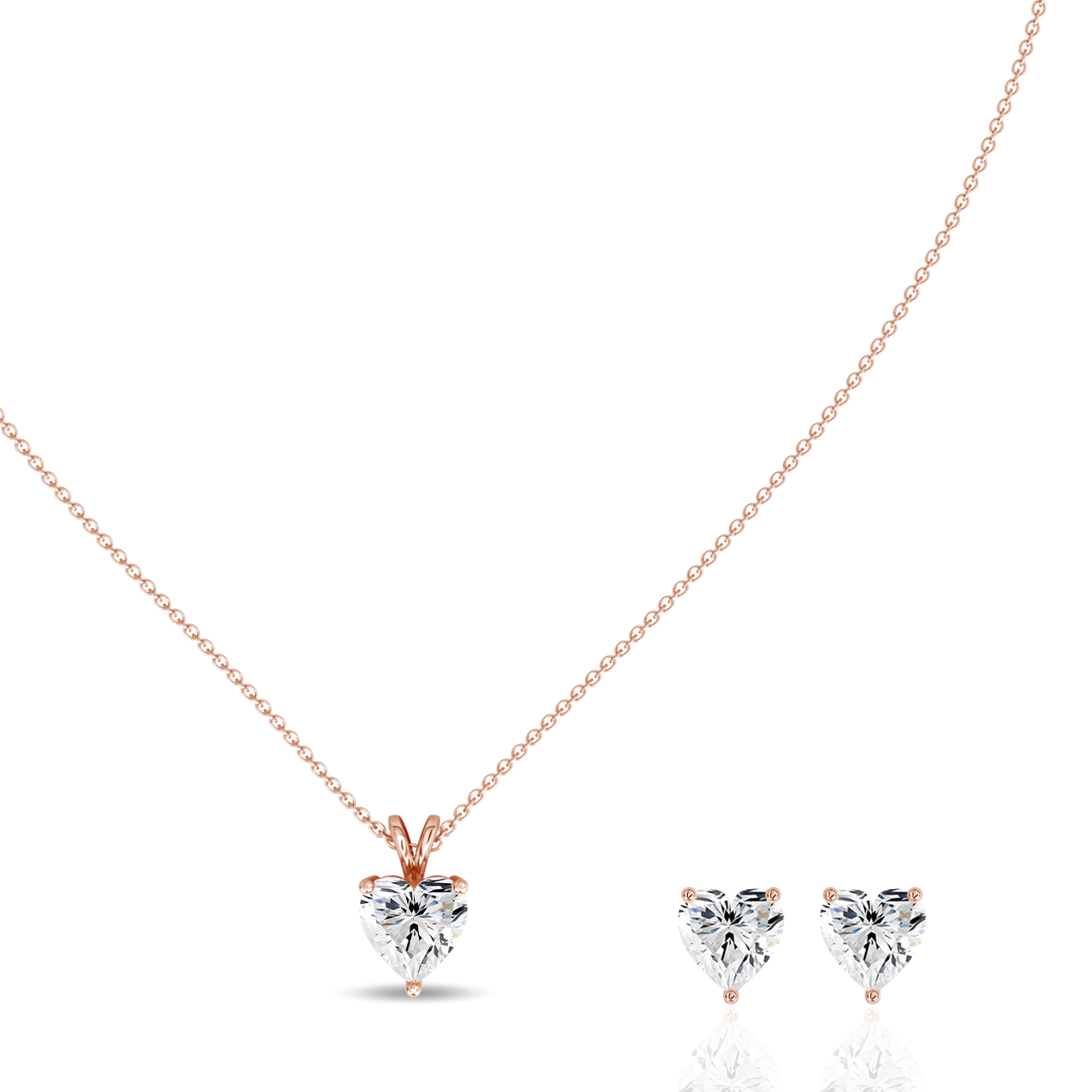 0.50ct Heart Natural Diamond Pendant set