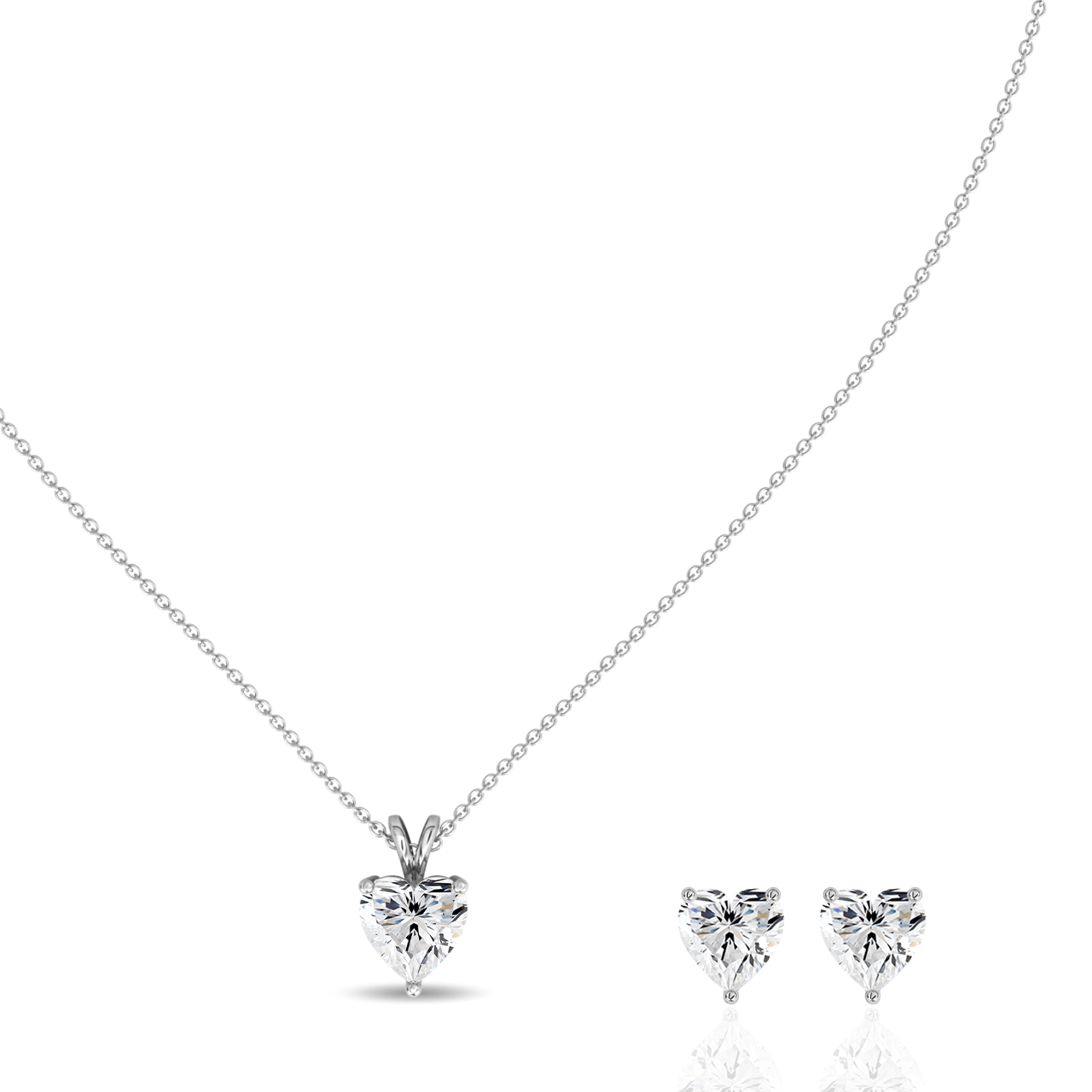 0.50ct Heart Lab-Grown Diamond Pendant set