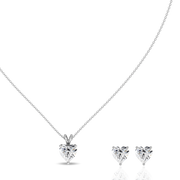 0.75ct Heart Lab-Grown Diamond Pendant set