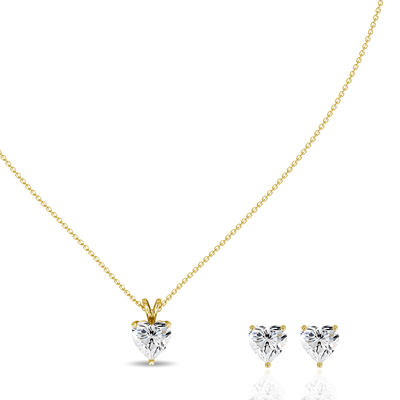 0.50ct Heart Lab-Grown Diamond Pendant set