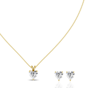 0.50ct Heart Lab-Grown Diamond Pendant set