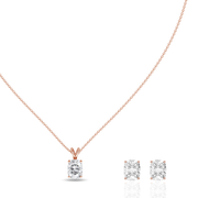 0.50ct Long Cushion Lab-Grown Diamond Pendant set