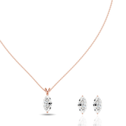 0.50ct Marquise Lab-Grown Diamond Pendant set