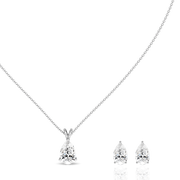 0.50ct Pear Lab-Grown Diamond Pendant set