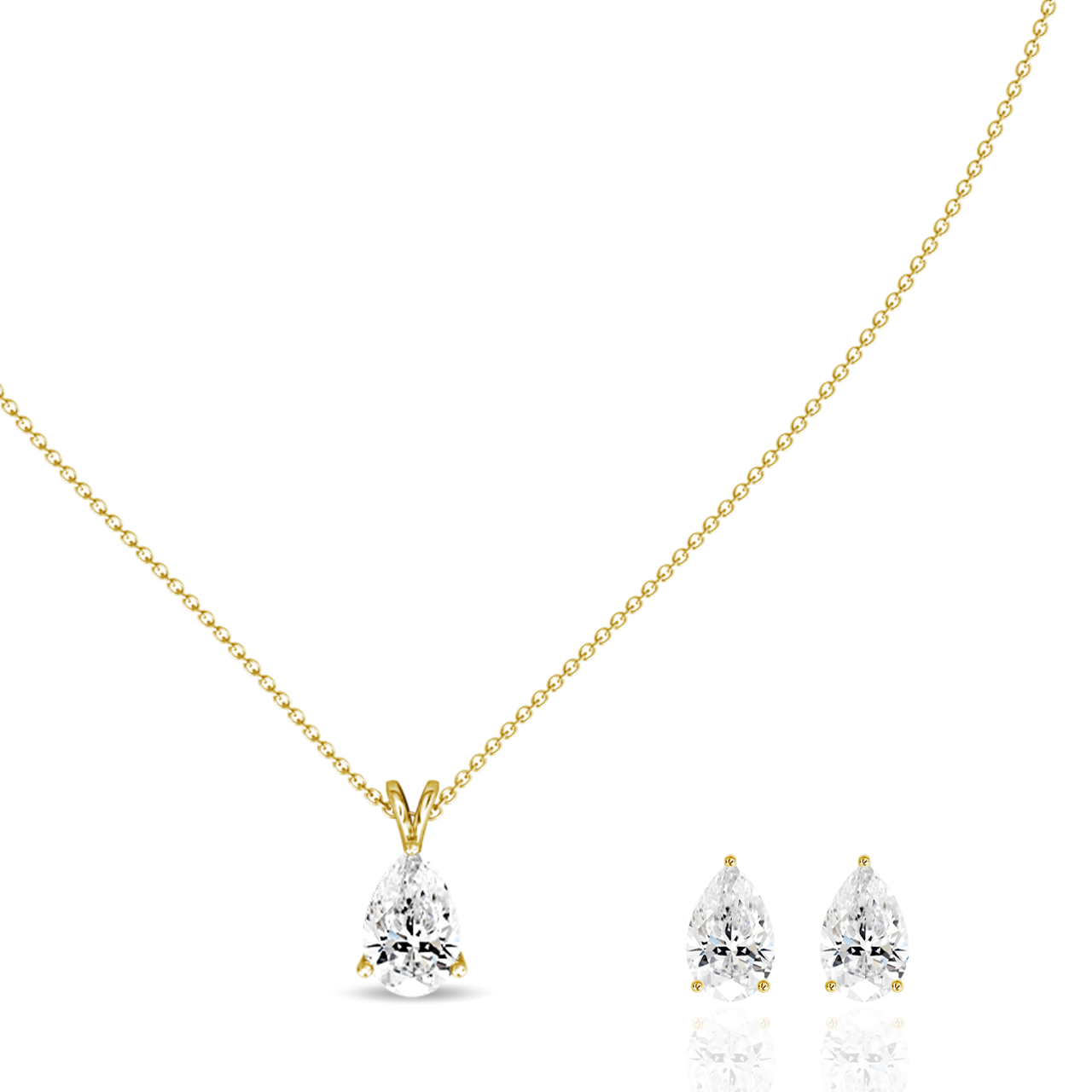 0.50ct Pear Lab-Grown Diamond Pendant set
