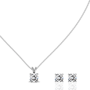 0.75ct Square Cushion Lab-Grown Diamond Pendant set