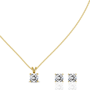 0.50ct Square Cushion Lab-Grown Diamond Pendant set
