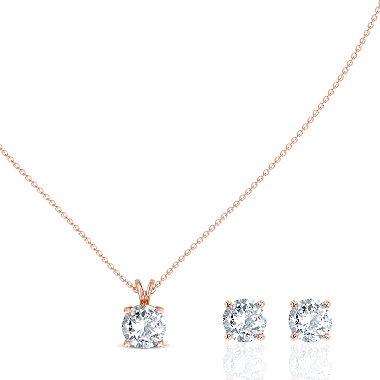 0.50ct Round Lab-Grown Diamond Pendant set