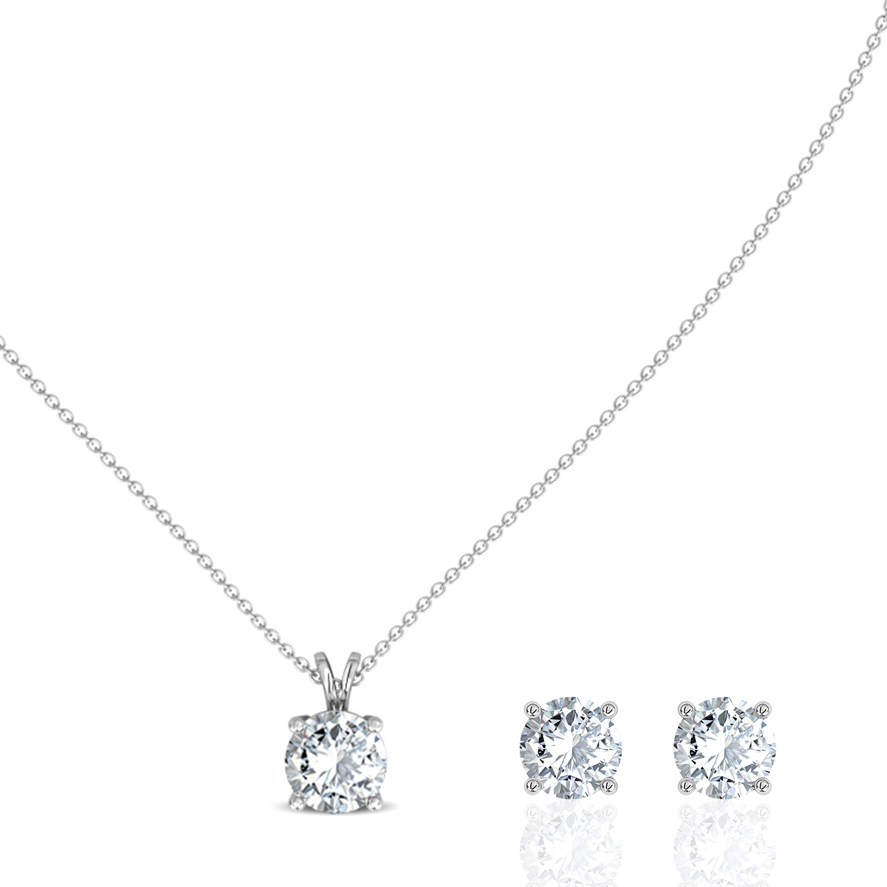0.50ct Round Lab-Grown Diamond Pendant set