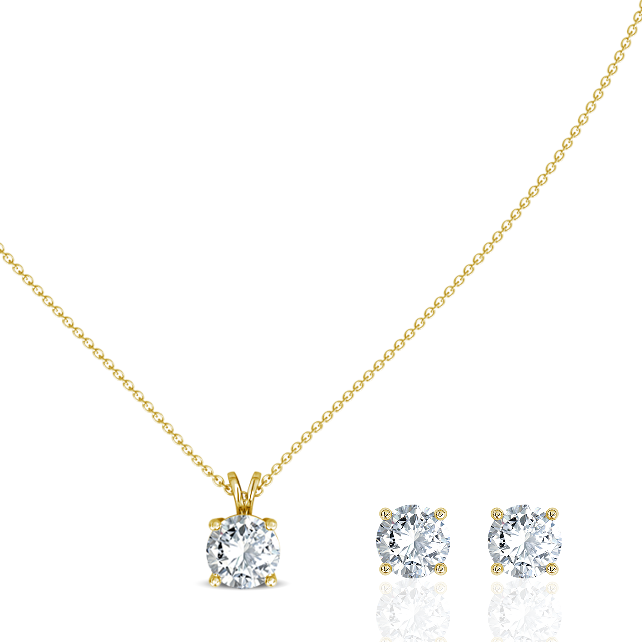 0.75ct Round Lab-Grown Diamond Pendant set