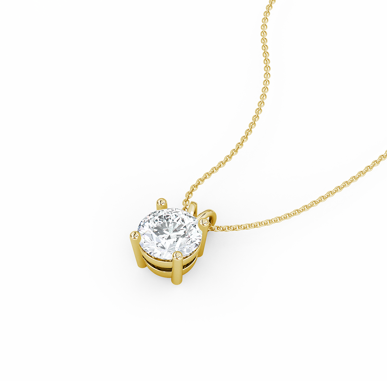 0.50ct Round Natural Diamond Pendant