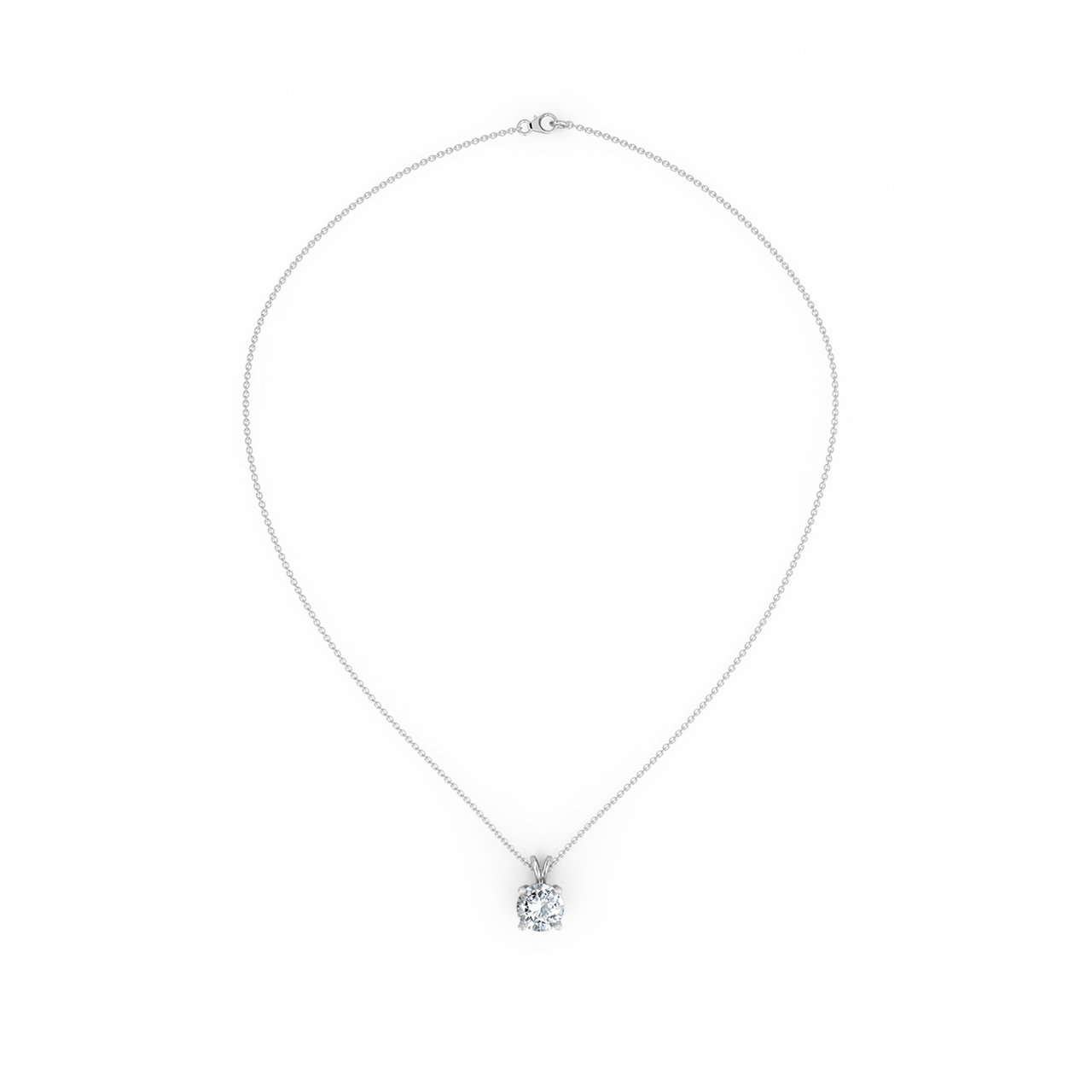 0.75ct Round Natural Diamond Pendant