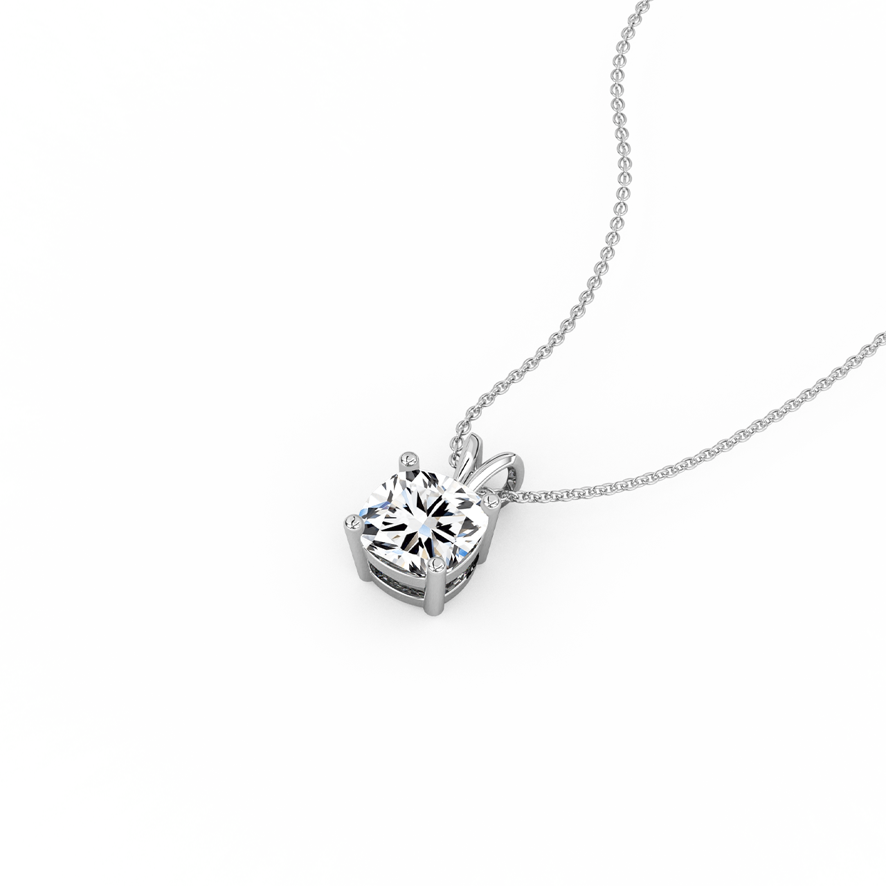 0.75ct Square Cushion Lab Diamond Pendant