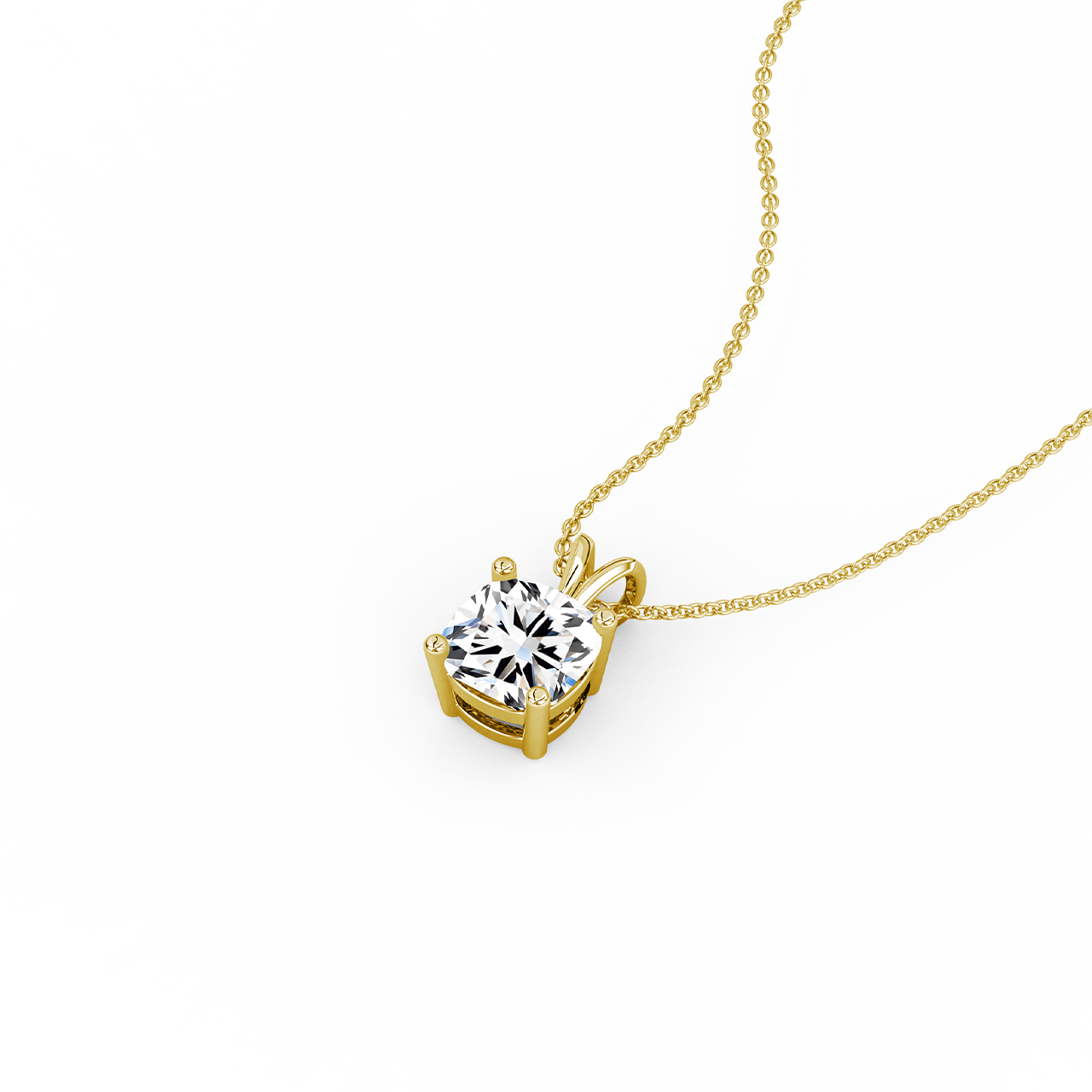 0.50ct Square Cushion Lab Diamond Pendant