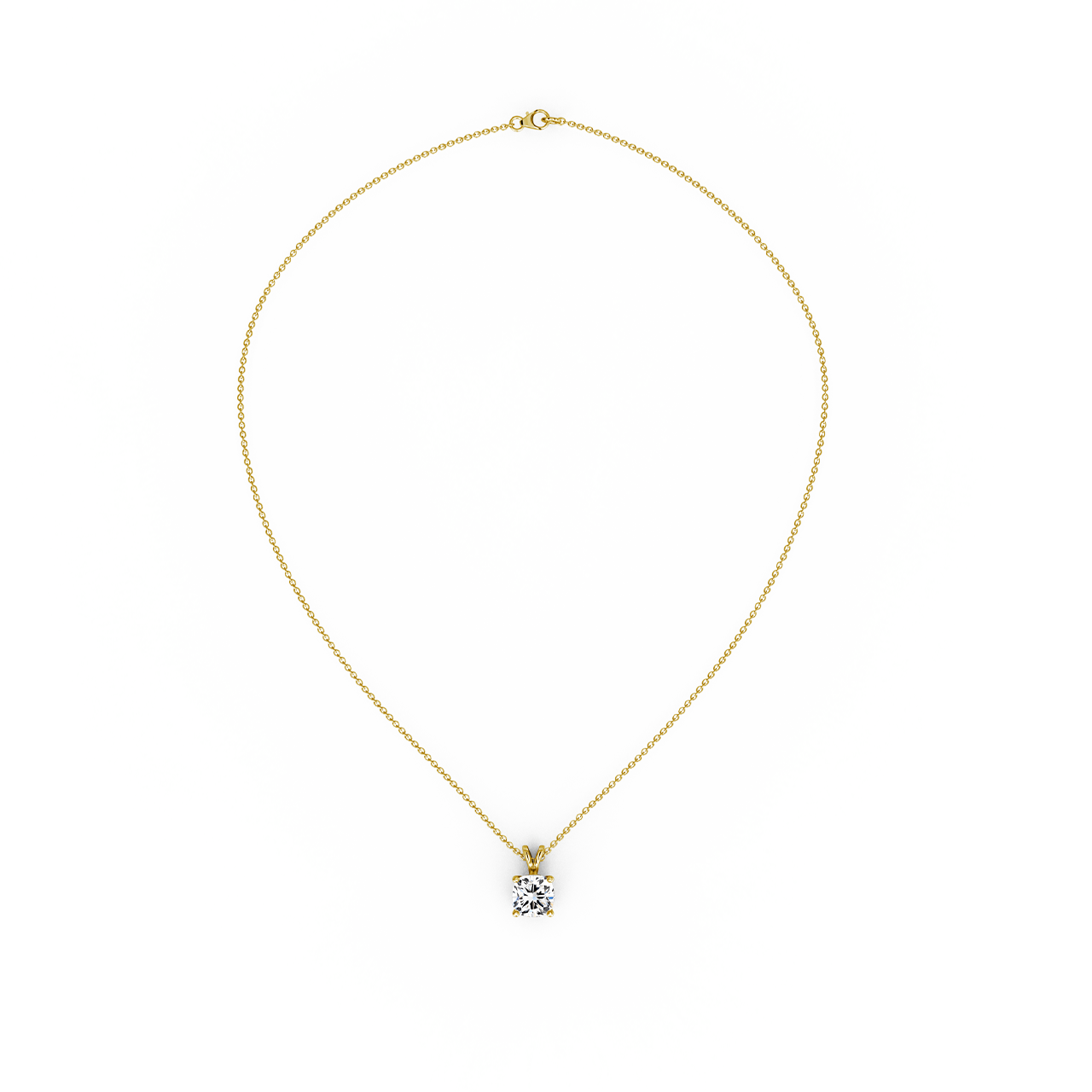 0.50ct Square Cushion Lab Diamond Pendant