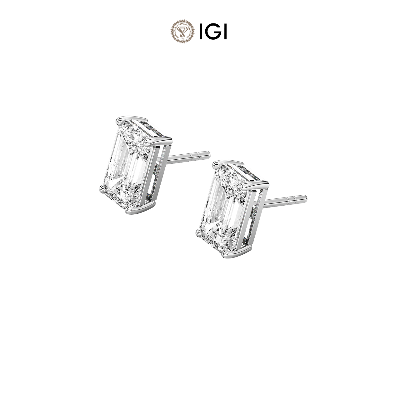 Emerald Lab-Grown Diamond Studs – 0.75ct TDW
