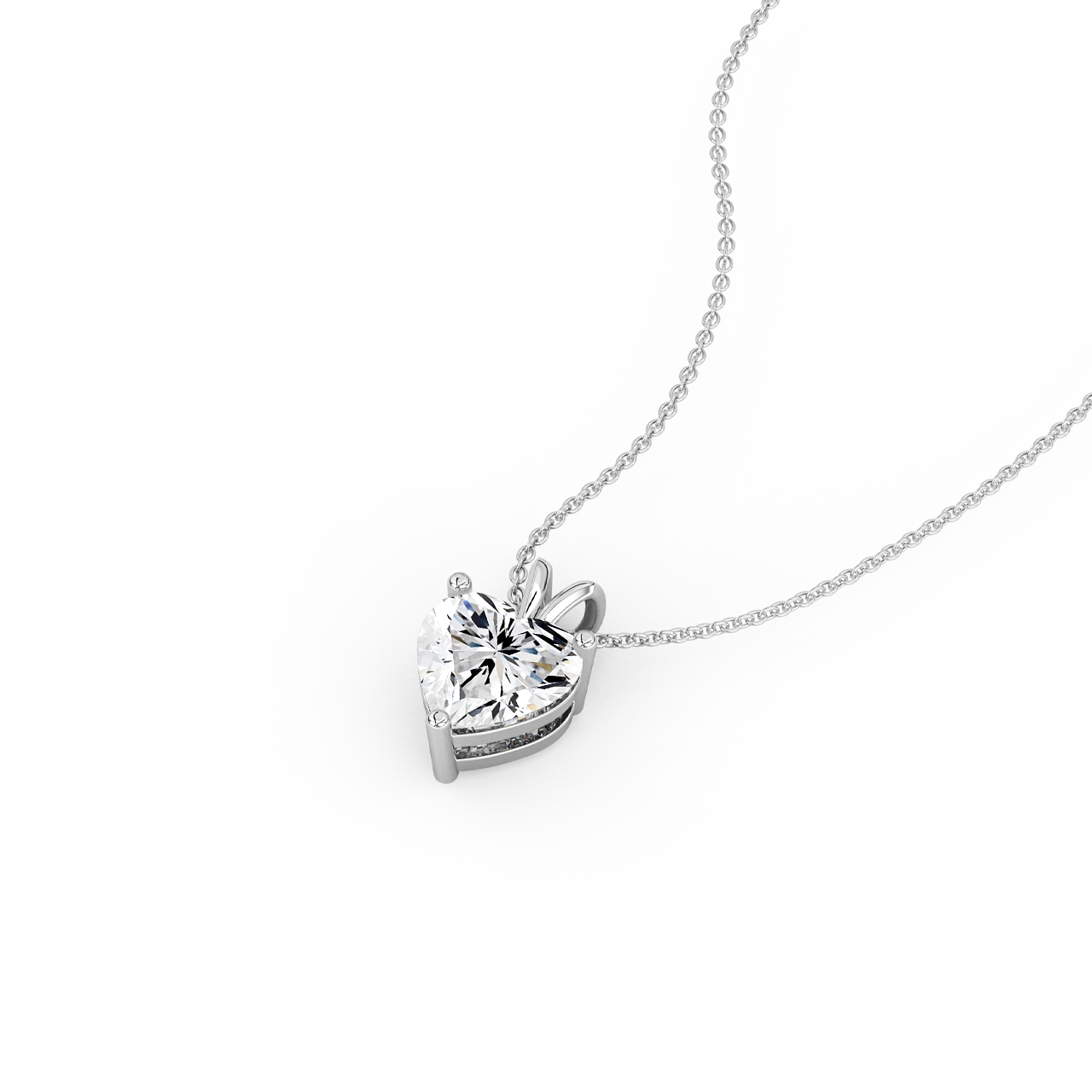 0.75ct Heart Lab Diamond Pendant