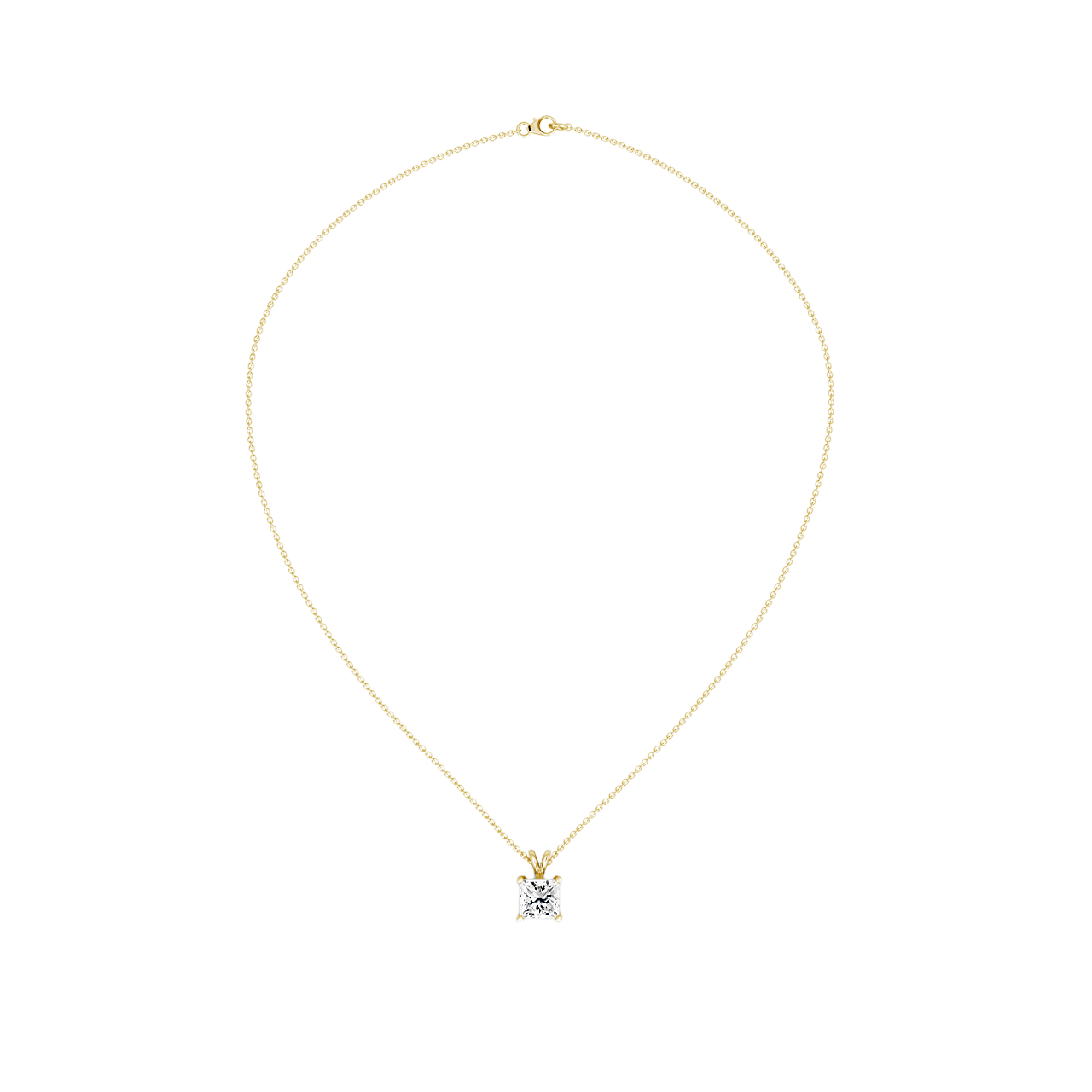 0.50ct Princess Lab Diamond Pendant
