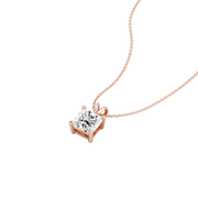 0.75ct Princess Natural Diamond Pendant
