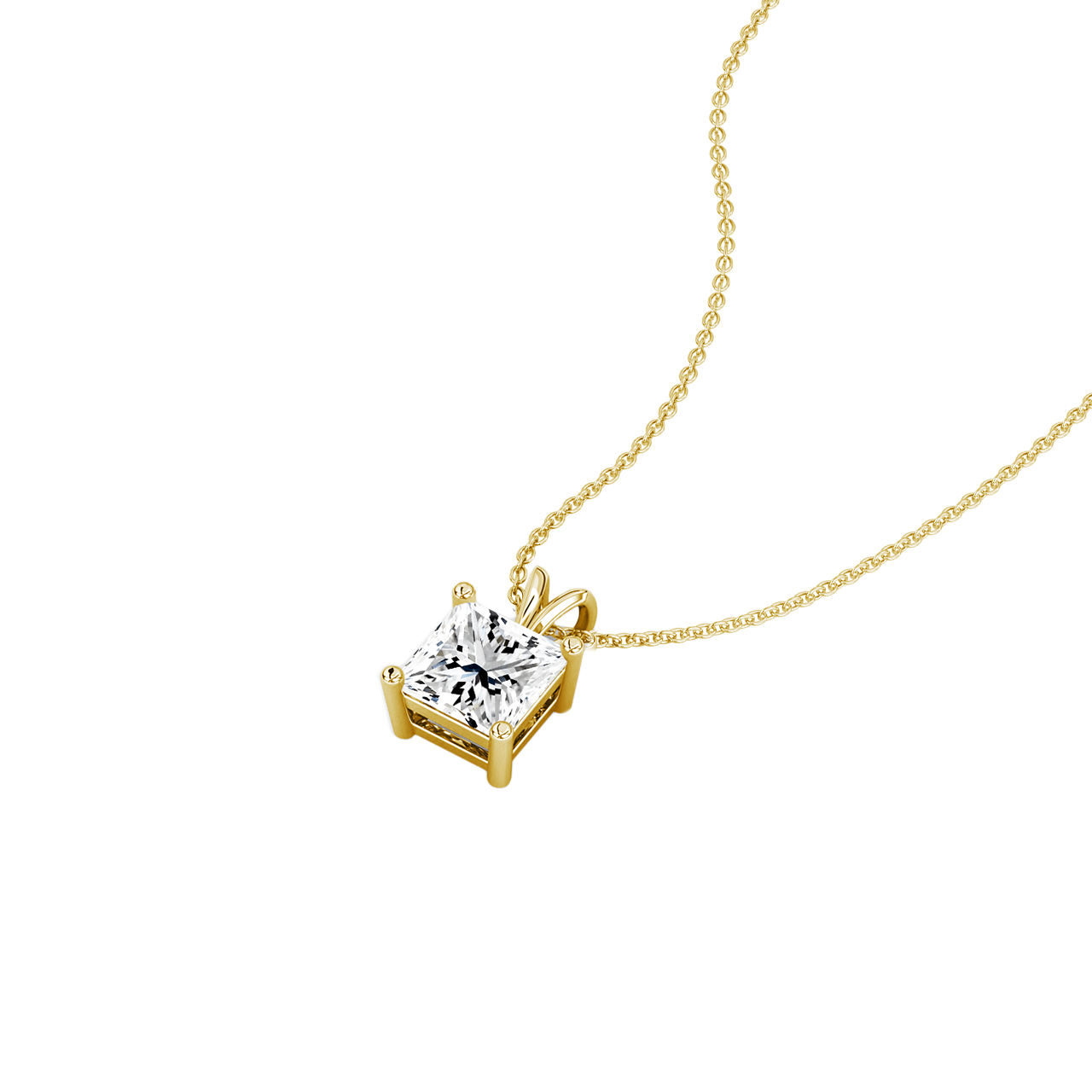0.50ct Princess Lab Diamond Pendant
