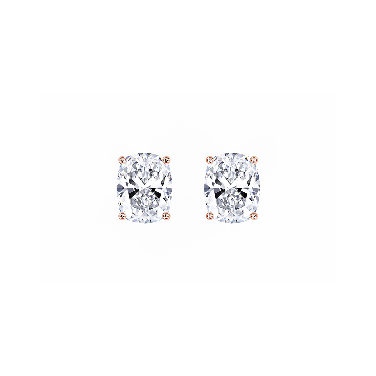 Long Cushion Lab-Grown Diamond Studs – 0.75ct TDW