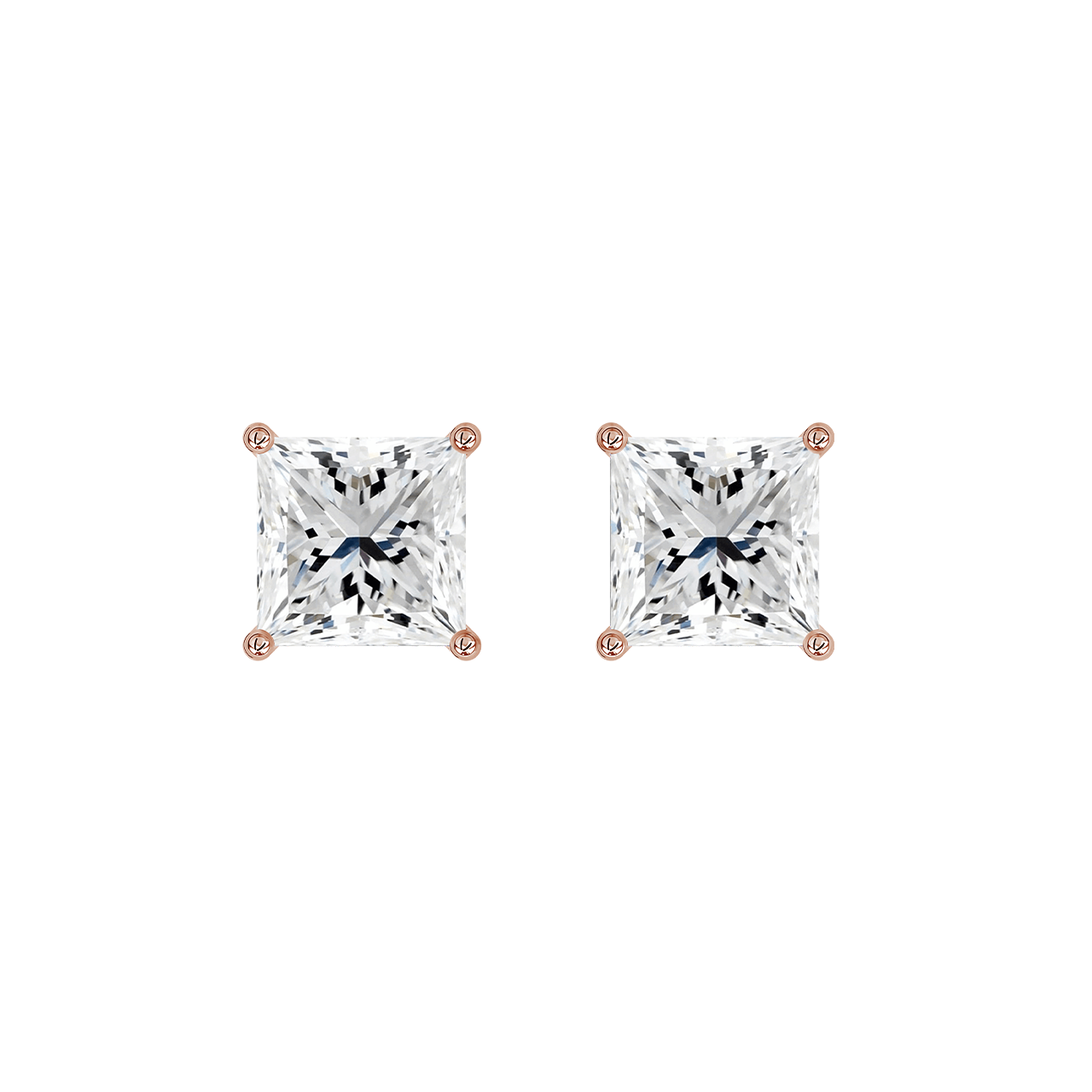 Princess Natural Diamond Studs – 0.75ct TDW