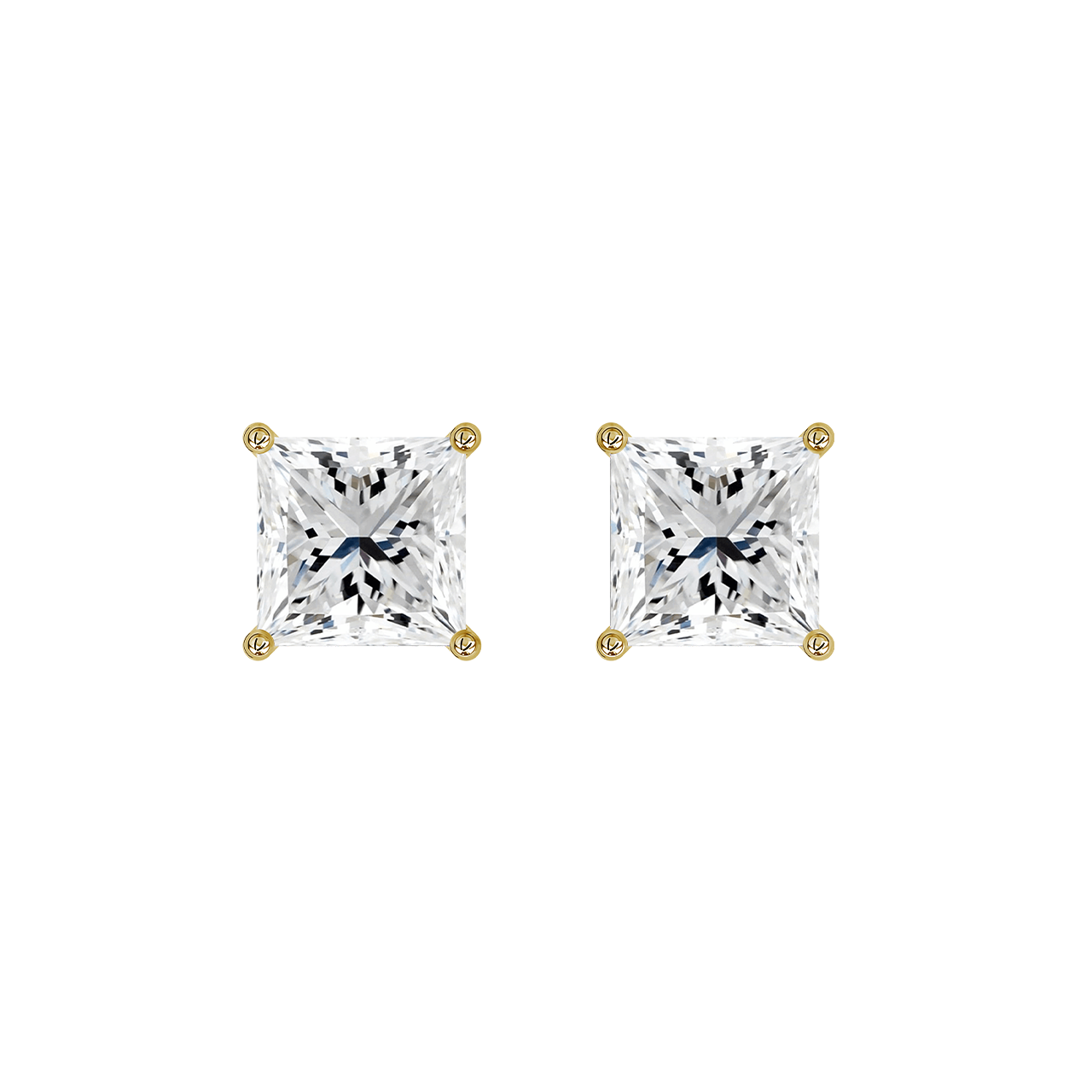 Princess Natural Diamond Studs – 0.50ct TDW