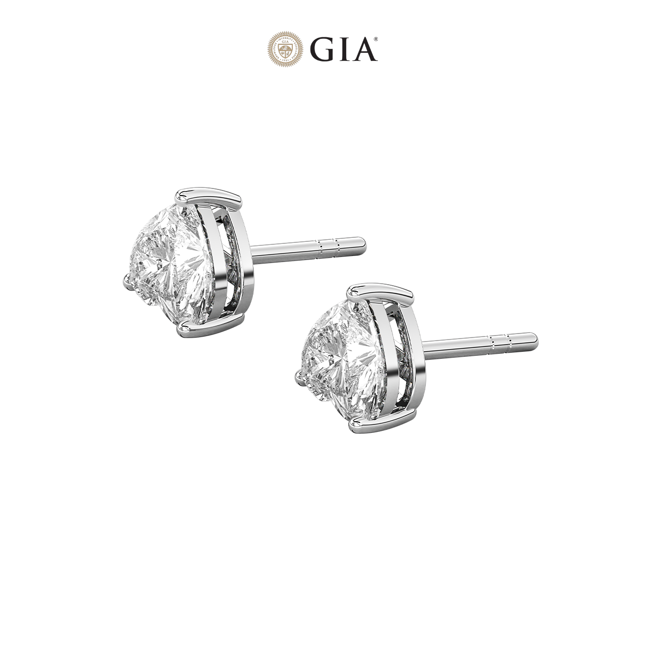 Heart Natural Diamond Studs – 1.00ct TDW
