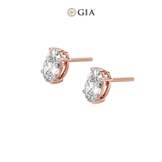Oval Natural Diamond Studs – 1.00ct TDW