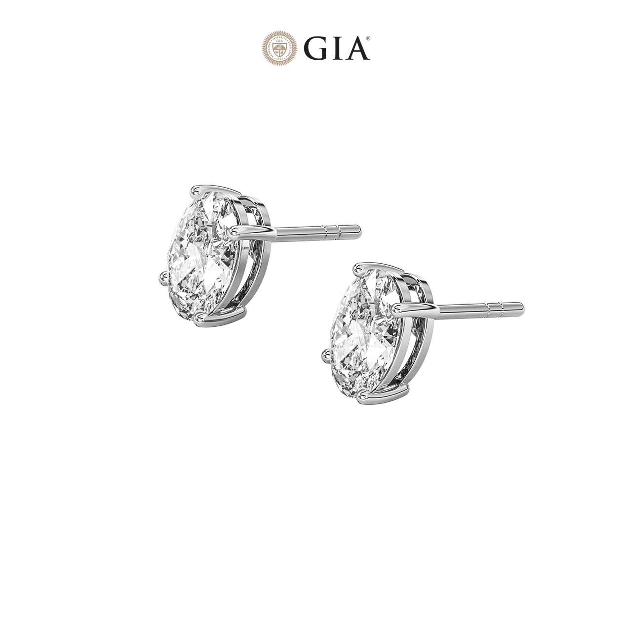 Oval Natural Diamond Studs – 1.50ct TDW